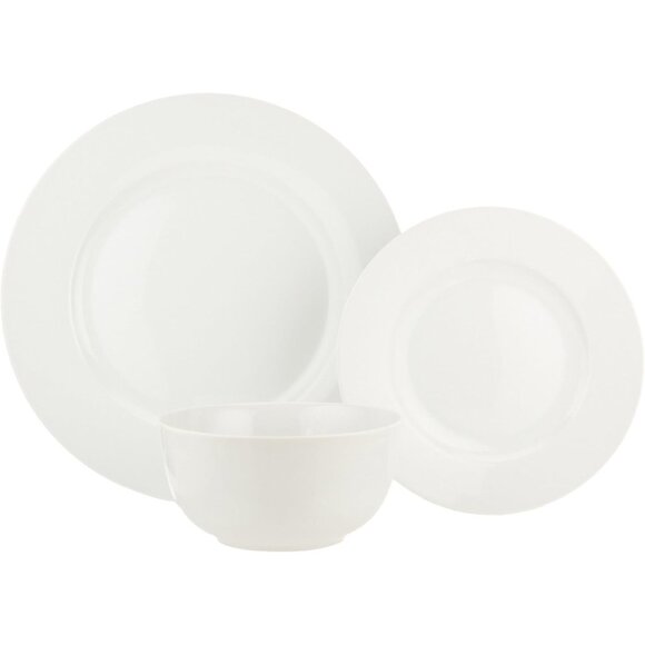 🆕Bowls 18-Piece White Dinnerware Set Lightweight Durable Microwave Solid Dishes - Picture 7 of 9